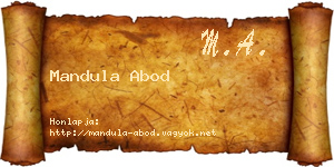 Mandula Abod névjegykártya